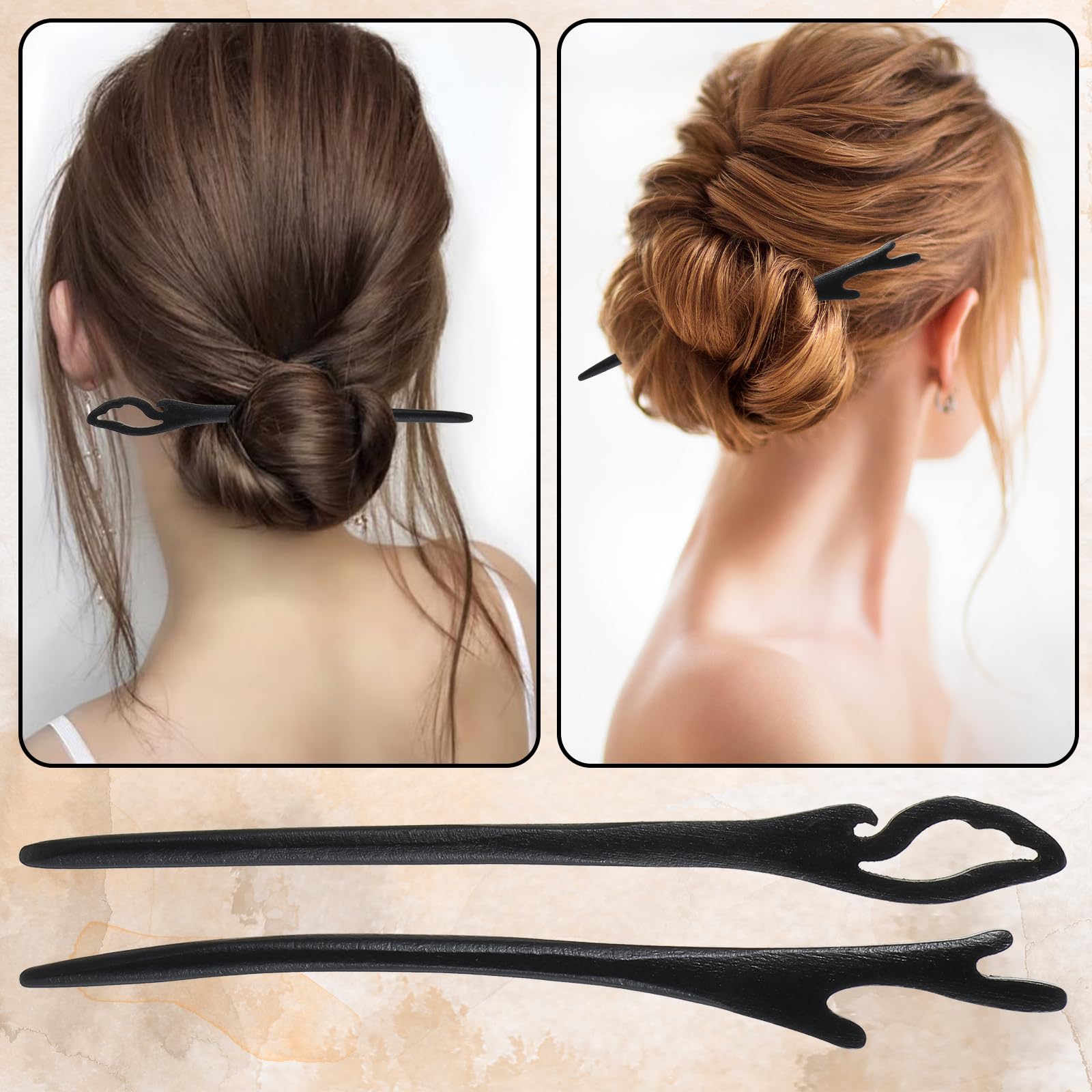 8 Wooden Hair Sticks Bun Maker Hair Chopsticks for Women Chignon Accessories Amazon.com : Chuangdi 8 Pieces Wooden Hair Sticks Japanese  main image 3