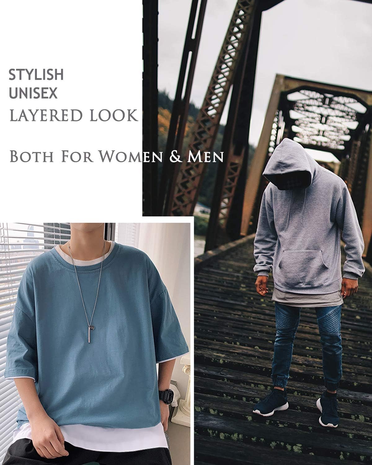 Vanrose Jan Cotton Shirt Extension for Legging Layering Fake Top Black Gray Plus Size S-5XL - Image 5