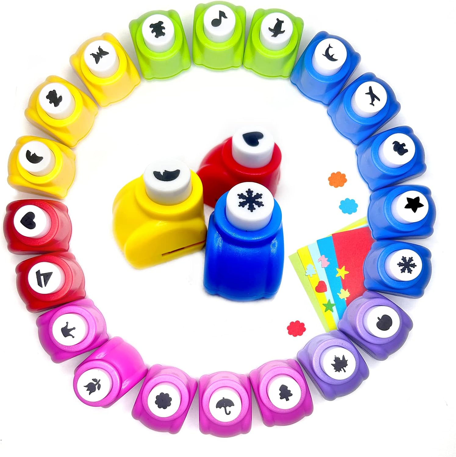 Rimobul Mini Paper Craft Punch Set of 20 (Random Cutting Shape