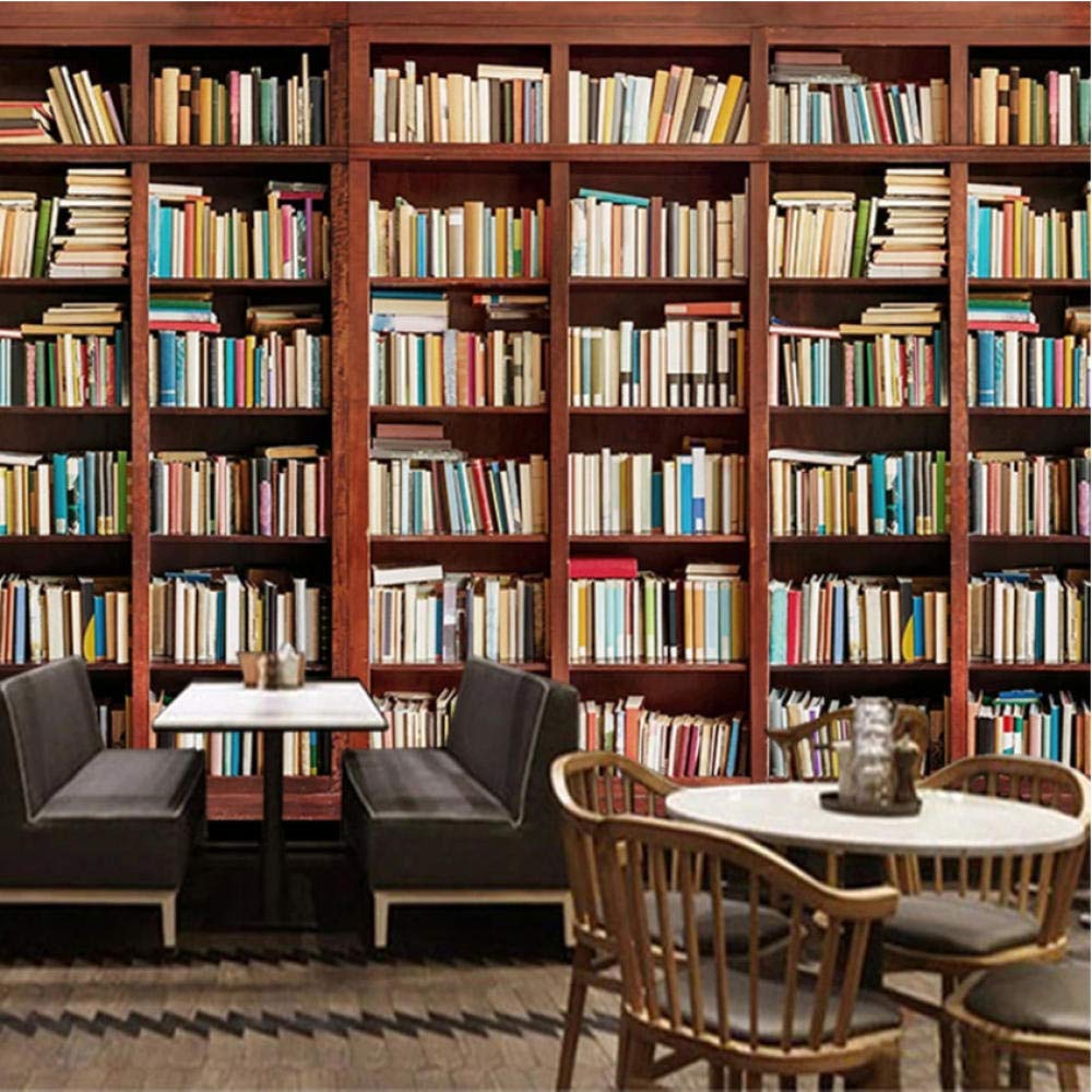 Amazon Clhhsy カスタム壁画壁紙壁3d立体新聞本棚本棚書斎書斎図書館カフェの装飾壁画 150x1cm ウォールステッカー オンライン通販