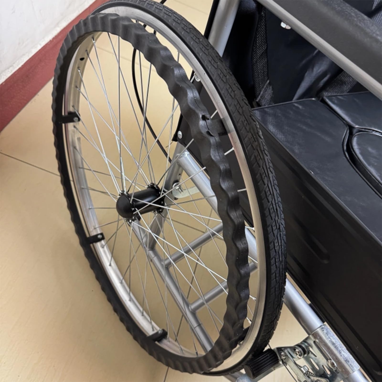 Repuestos Sillas De Ruedas,Ruedas De Silla De Ruedas Deportivas,Gran Capacidad De Carga,La InstalacióN Es RáPida Y Sencilla,Apto para Uso En Interiores Y Exteriores