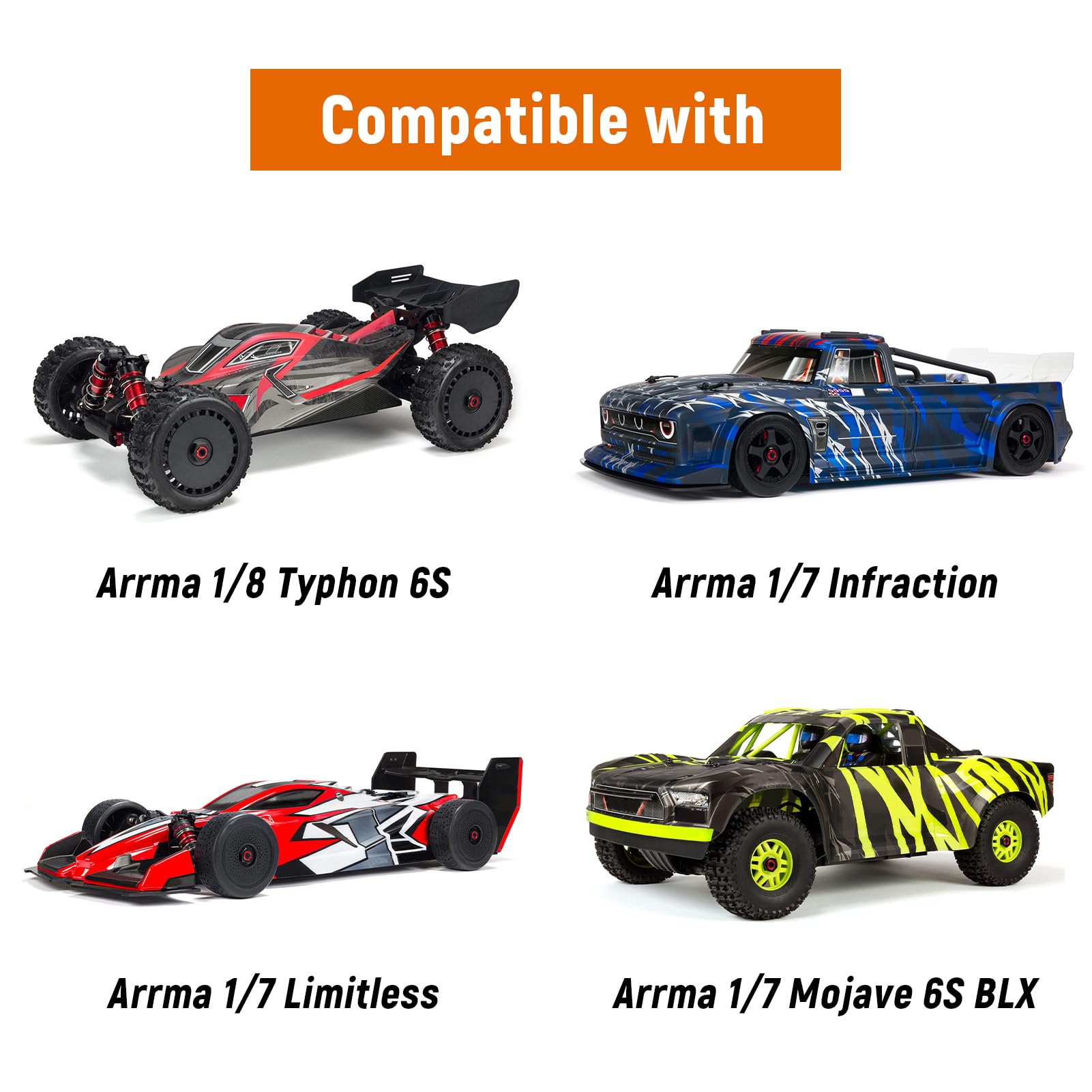 Arrma Typhon 6s Upgrades Aluminum Rear Hubs Knuckle Carriers For