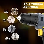 Uniteco 77pcs Power Tool Set with 18/20V Cordless Drill Electric Screwdriver Tool Kit Home Repair Set Gift Box Office House Repair Charger and Storage Case Included