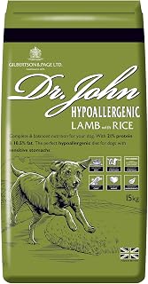 Dr John Wheat-Free Hypoallergenic Dry Dog Food - Lamb with Rice Dog Food 15kg - Complete Nutrition for Adult and Senior Dogs with Sensitive Digestion