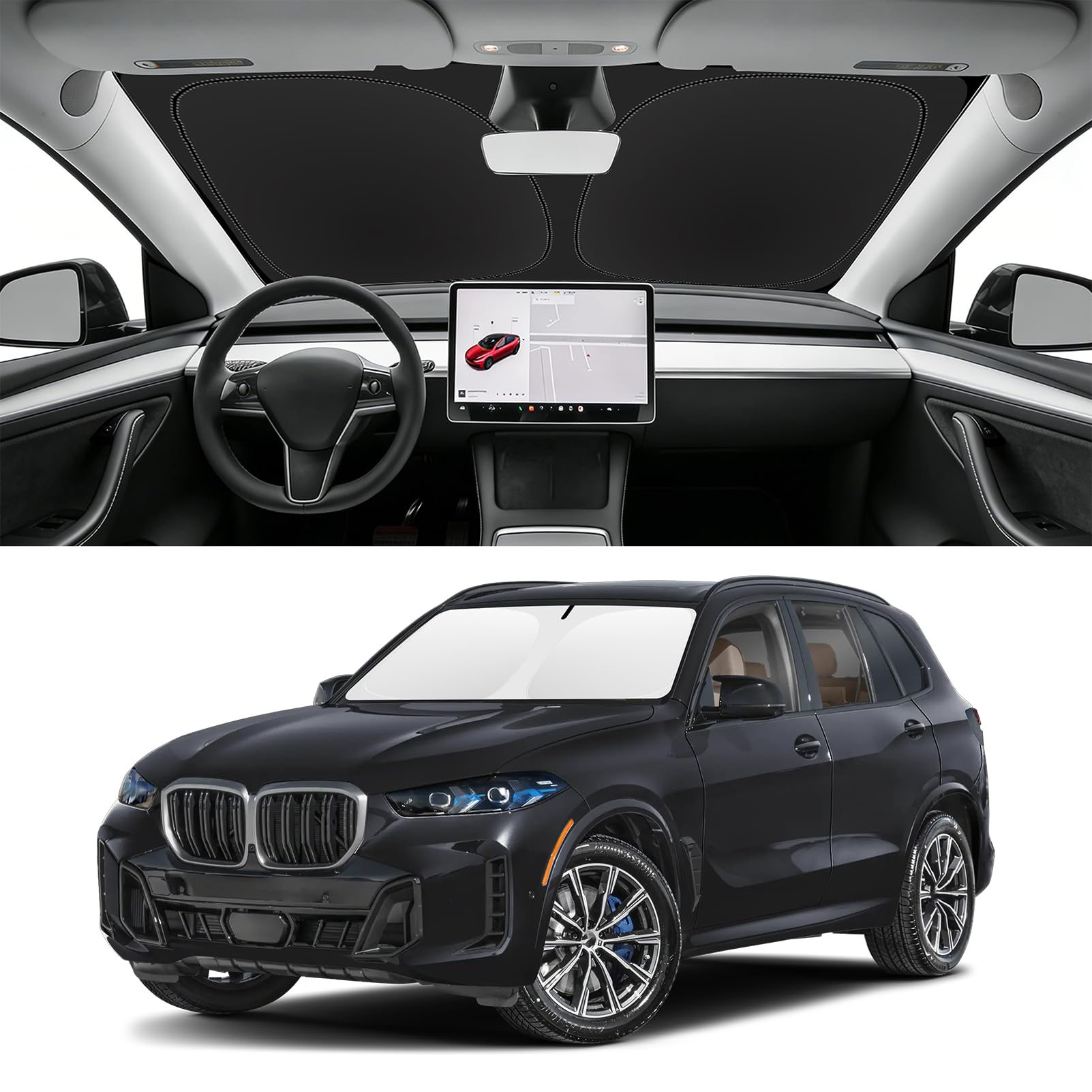 Custom Fit Windshield Sun Shade for BMW X5 2019-2026