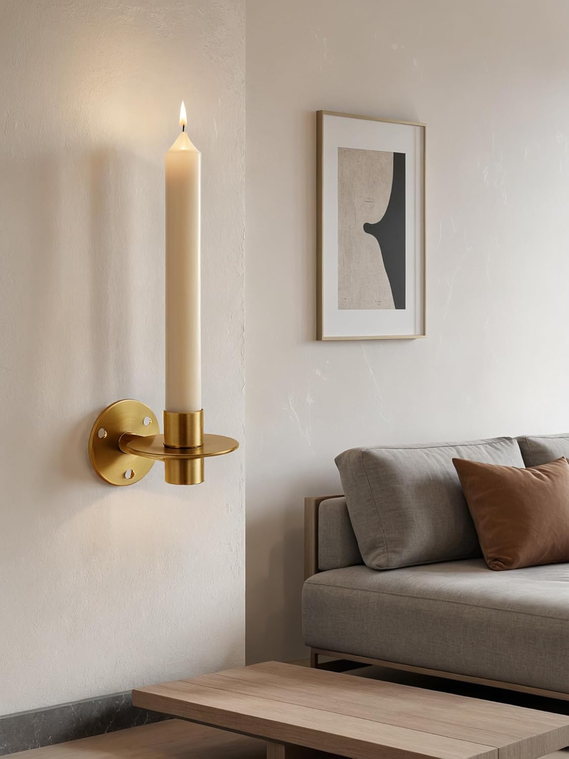 Set of 4 Candle Sconces Gold Wall Candle Holder Set for Living Room, Dining Room, Fireplace,Entrance, Christmas Wall Decoration