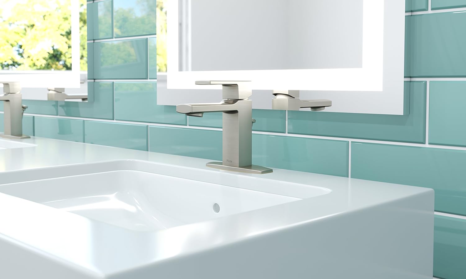 Pfister 961-230B Deckard Deckplate for 1-Handle Bathroom Faucet, Matte Black