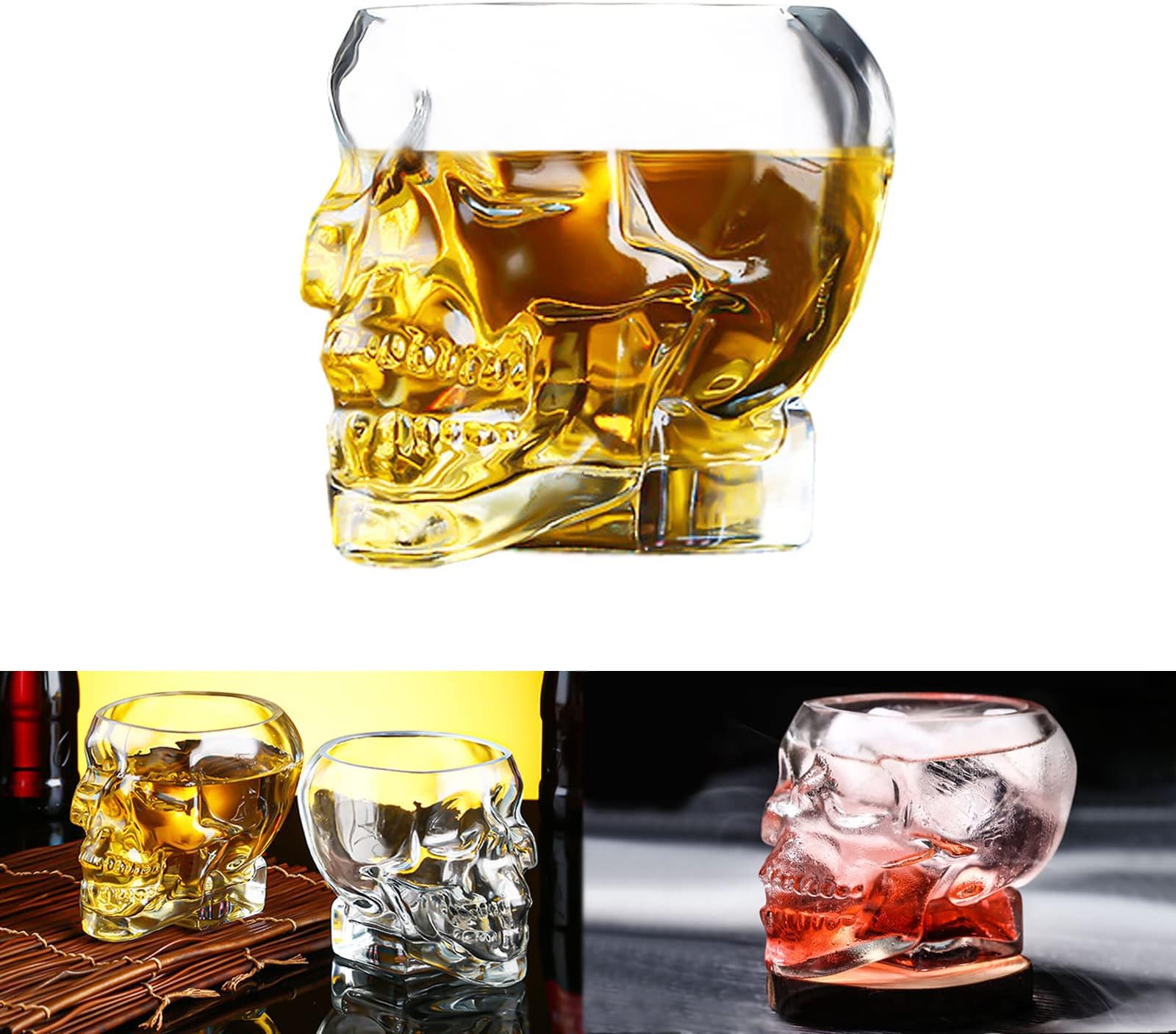 Skull Resin 3D Shot Glass Cup With Viking Gothic Design