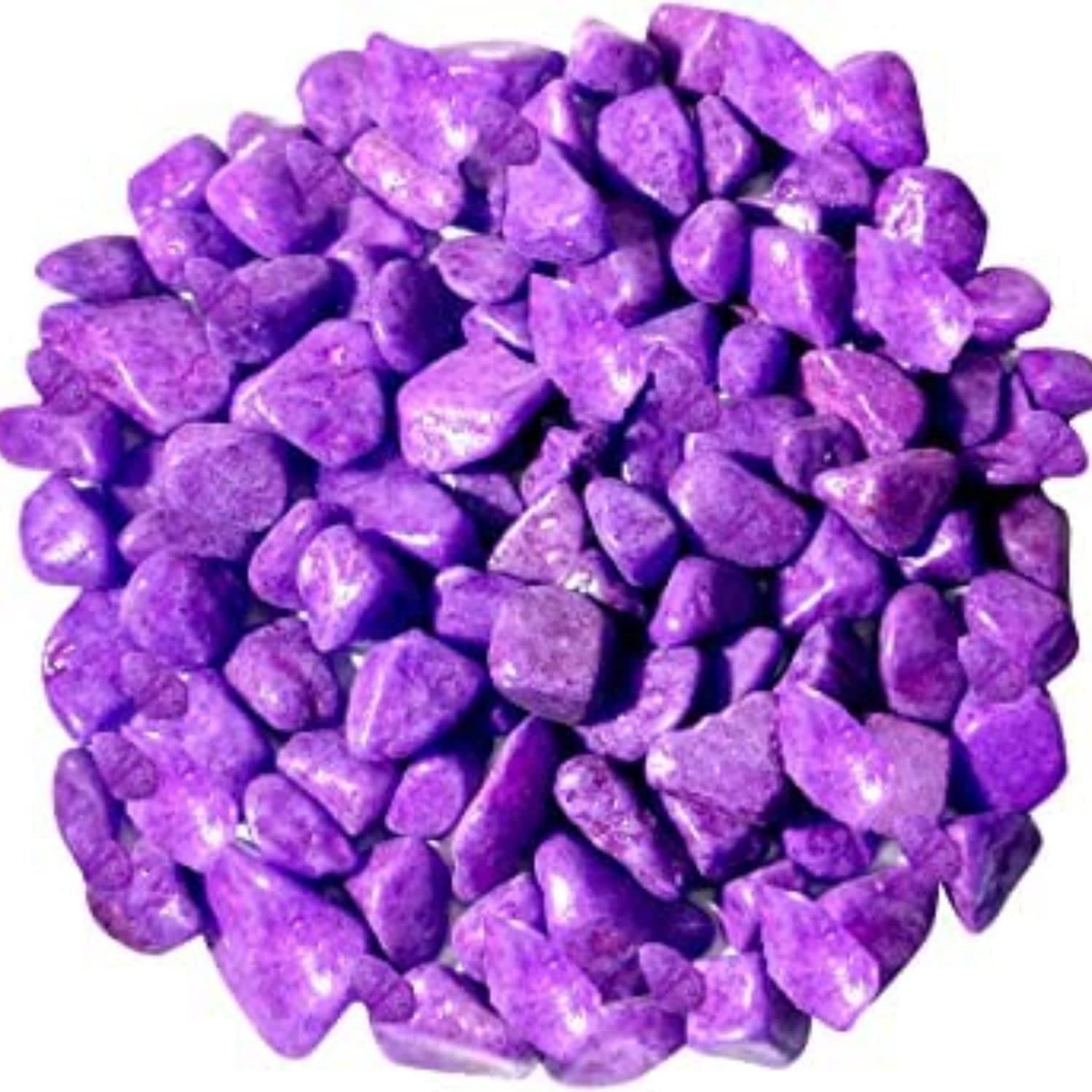 BUY4LESS - Decorative Stone 500 Gram for Fish Aquarium and Flower, Decor Pebbles, Purple