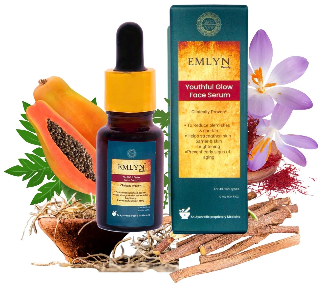 EMLYN Beauty's Youthful Glow Face Serum, Face Oil for Glowing Skin, Pigmentation, Dark Spot, Acne, Pore Minimizing and Tan Removal | Facial Oil for oily and acne prone skin - 10 ml-picture-41