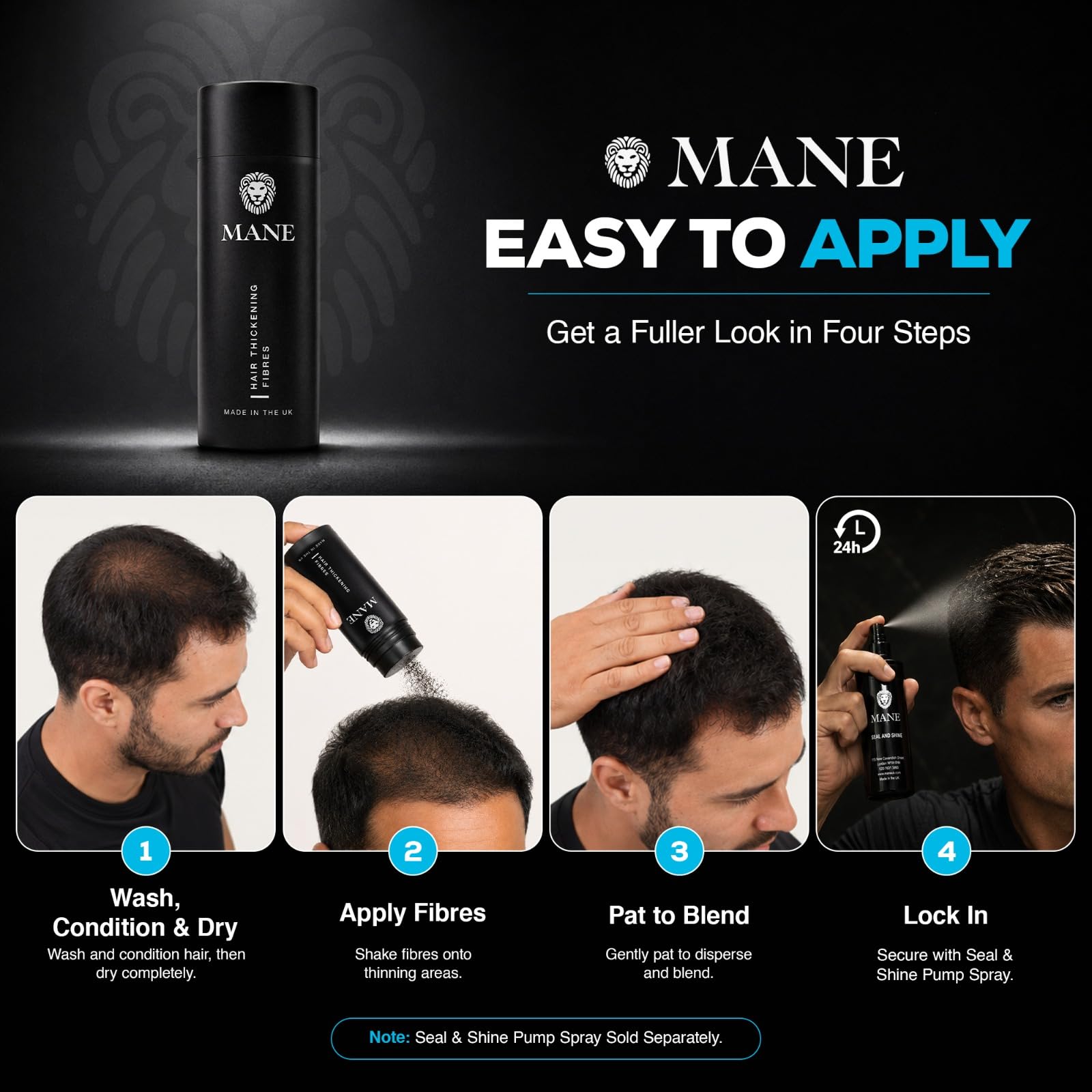 Haarfasern von Mane – Grau - 15 grams