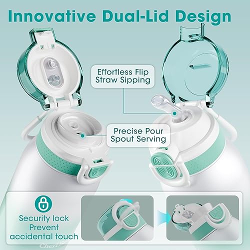 Miniatura 4 de Calentador de botellas portátil para viajes calentamiento rápido, doble modo de calentamiento para leche materna y fórmula, carga súper rápida de 45