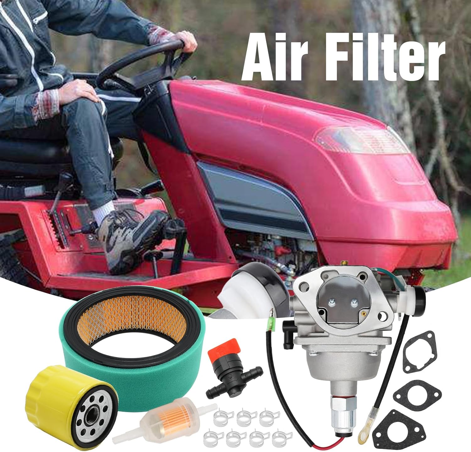 24 853 169-S Carburetor Kit with Air Filter Fuel Filter, Replacement for Kohler Command CV22 CV23 CV620 CV640 CV670 CV675 CV680 CV730 Lawn Mower Engines, Replace 24 853 61-S