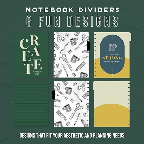 Miniatura 4 de Happy Planner - Cuaderno con divisores para el trabajo, la escuela o el diario, cuaderno encuadernado en disco para uso diario, 60 hojas de papel