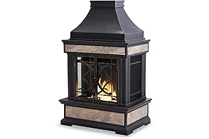 Sunjoy Wood Burning Outdoor Fireplace