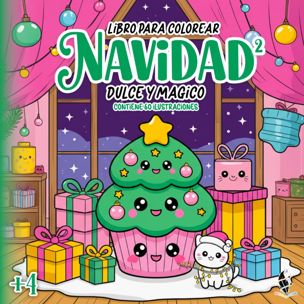 Libros para colorear - Navidad 2 - Dulce y Mágico: Contiene 60 ilustraciones