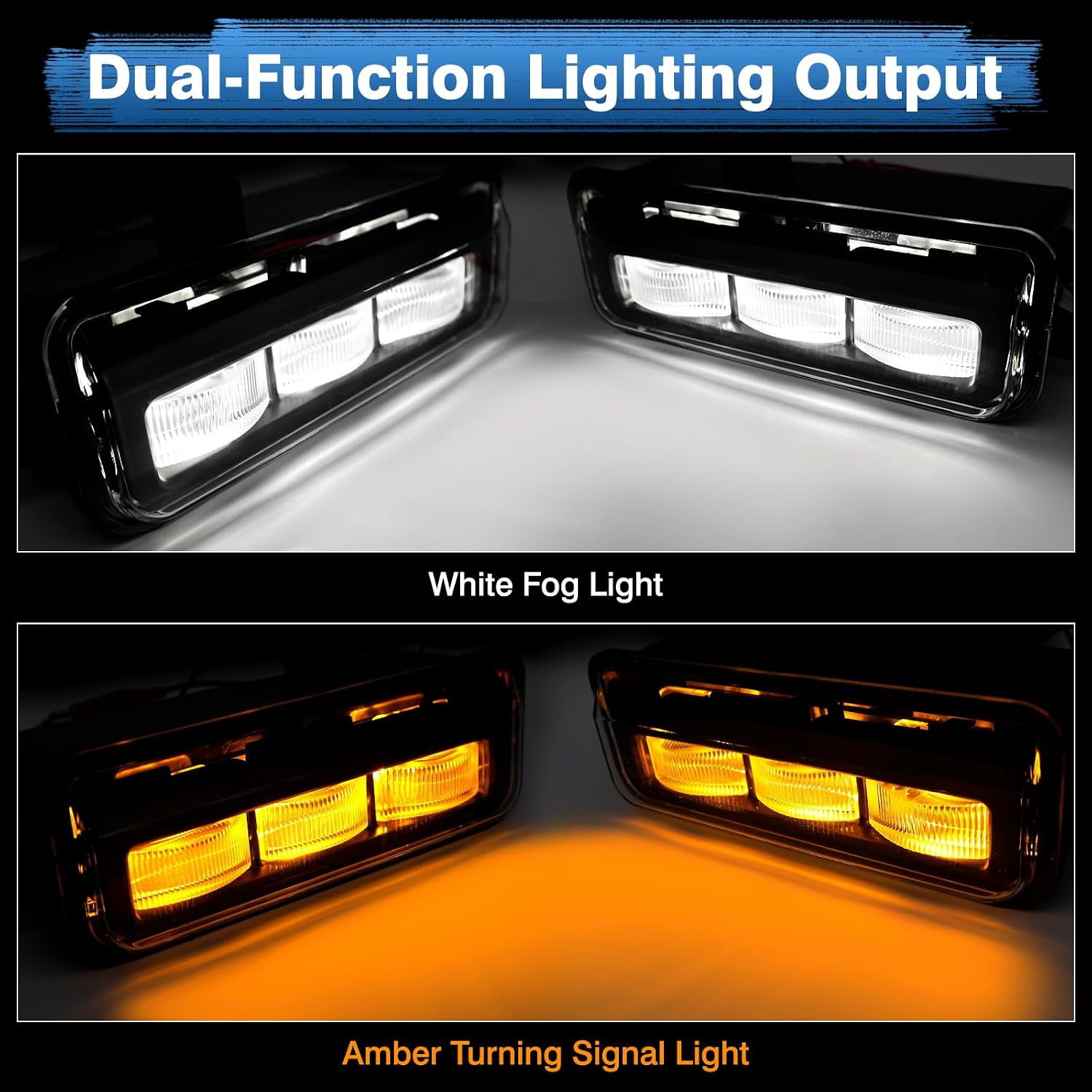 LED Front Bumper Fog Lights, Replace 81210-0C050, 81220-0C040, TO2593146, Compatible with Toyota Tacoma 2024-2025 Tundra 2022-2025, 2 pcs