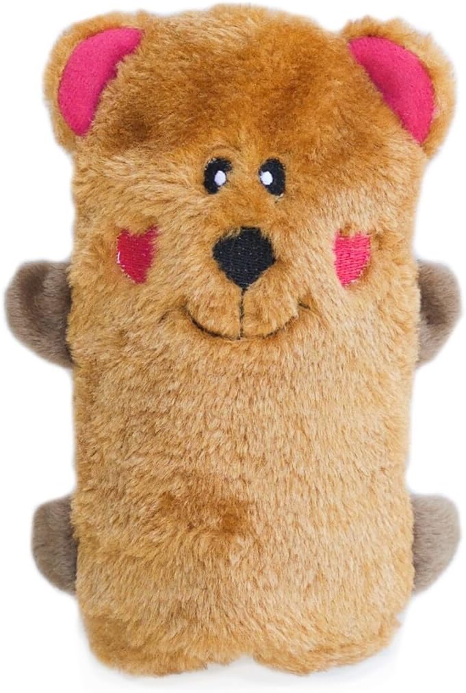 ZippyPaws - Colossal Buddie Squeakie No Stuffing Plush Dog Toy - Bear
