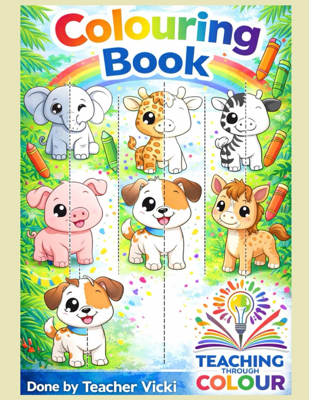 Copy & Colour Critters book: Help young learners build fine motor skills, focus, creativity and confidence.