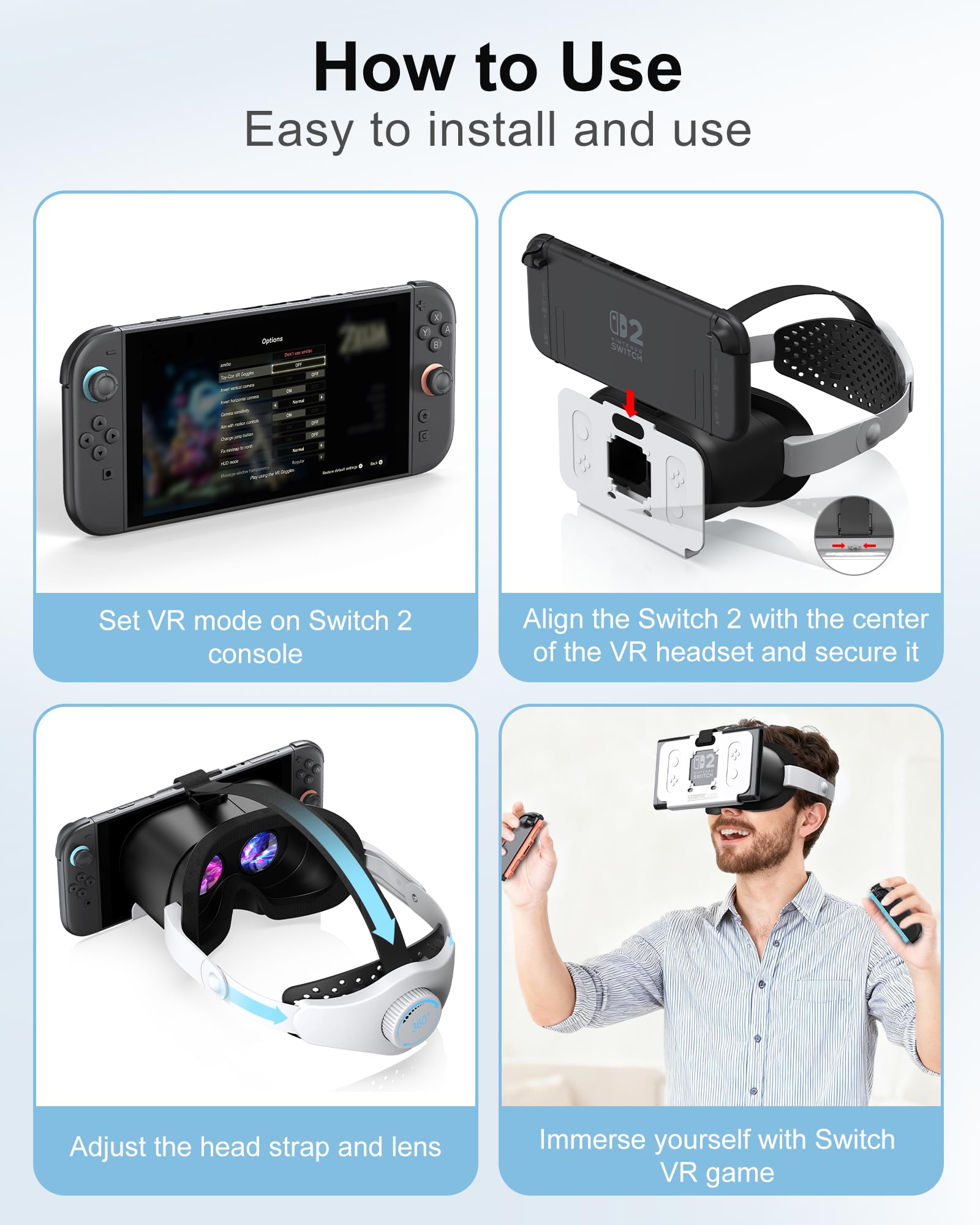 Amazon.co.jp: STARTRC GAMES ゲーム機用アップグレード版VRヘッド