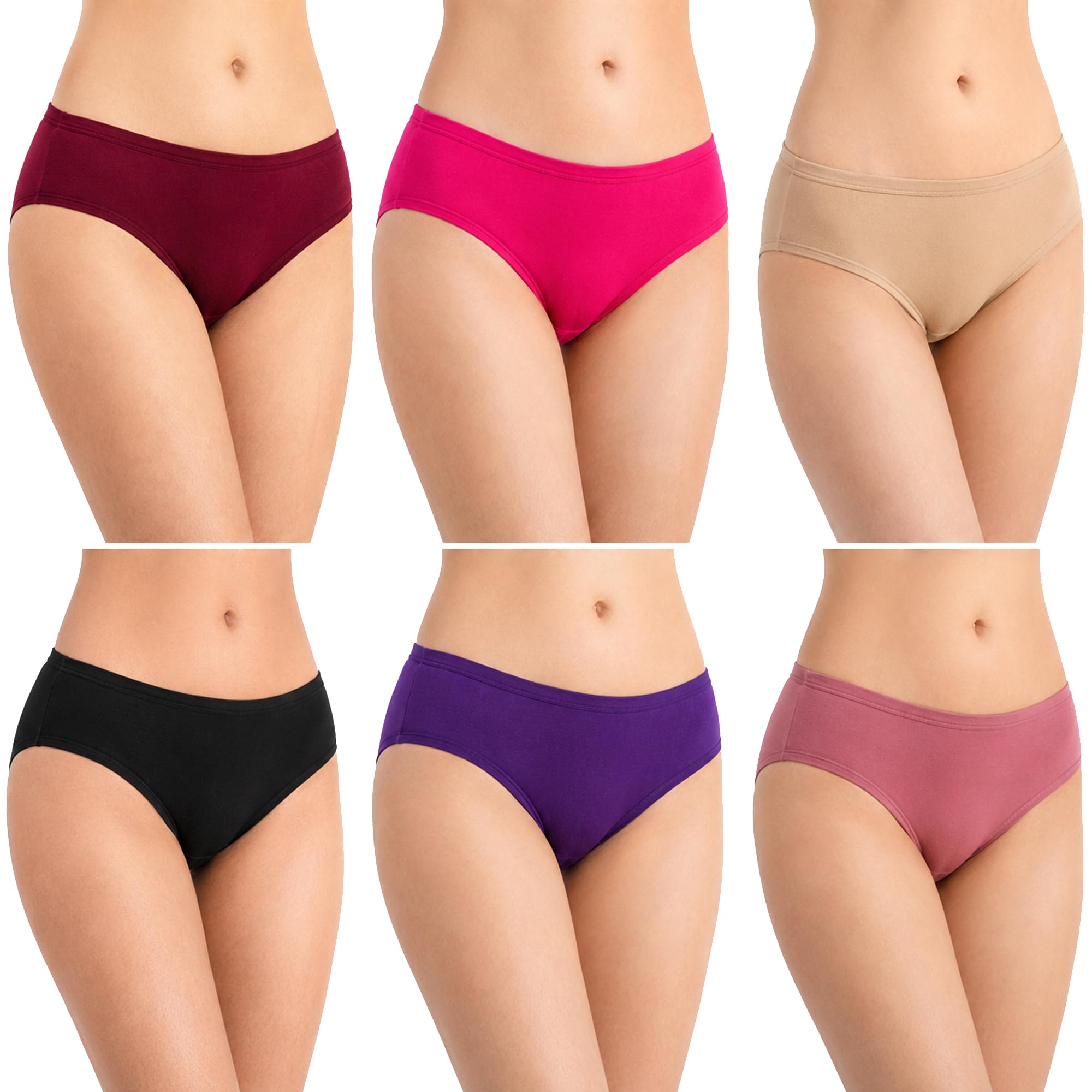 akakee Women Hipster Panty Pack of 6 Combo – Soft Women's Underwear Set for All-Day Comfort-picture-14