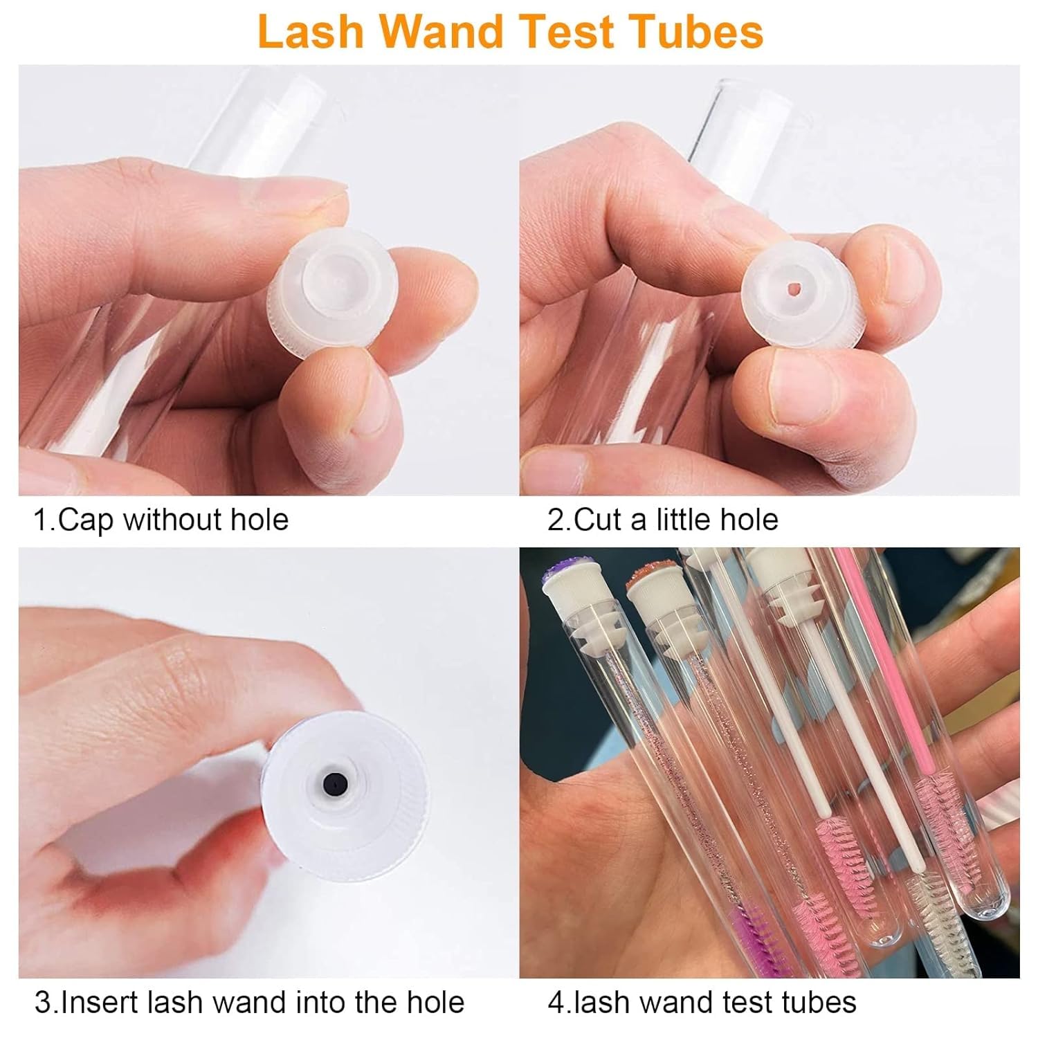 Tubos de ensayo de plástico transparente 25 ml 16 x 150 mm con tapas HUAZIZ