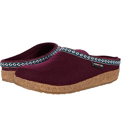 Haflinger GZ Classic Grizzly Clog Shoes Bordo