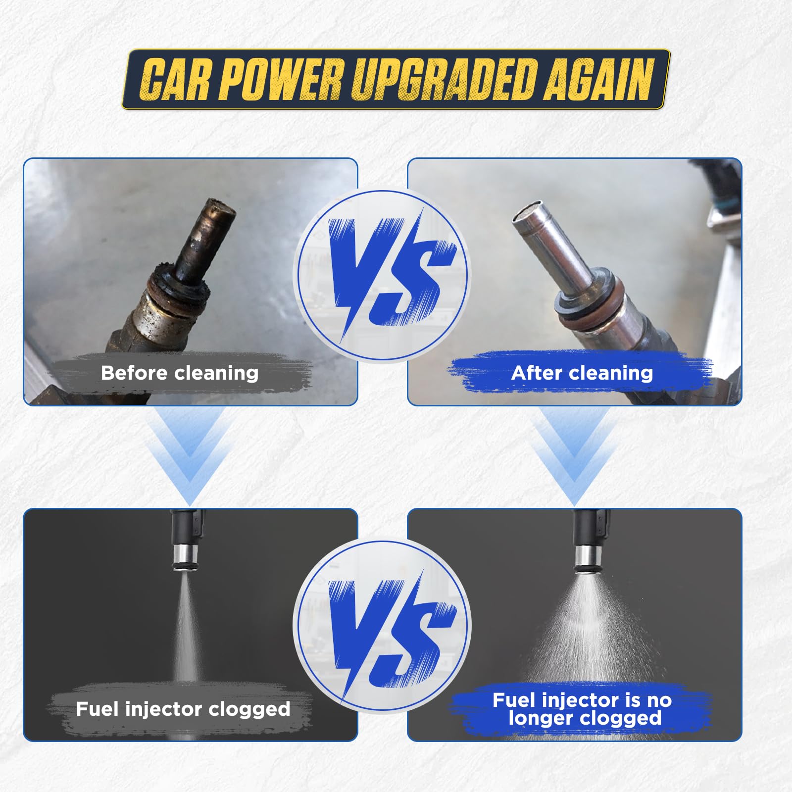 V308 Nettoyeur testeur injecteur Ultrason avec Chauffage 45°C | Appareil contrôle 4 injecteurs essence 9 modes test améliore pulvérisation réduit consommation carburant