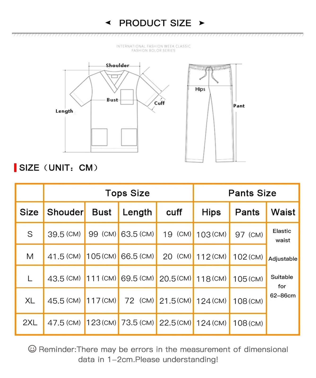 Divisa Infermiere Donna Set di Scrub da Donna Slim Fit Uniformi mediche Abiti Chirurgici for Medici Accessori for Infermieri Salone di Bellezza Spa Tuta da Lavoro