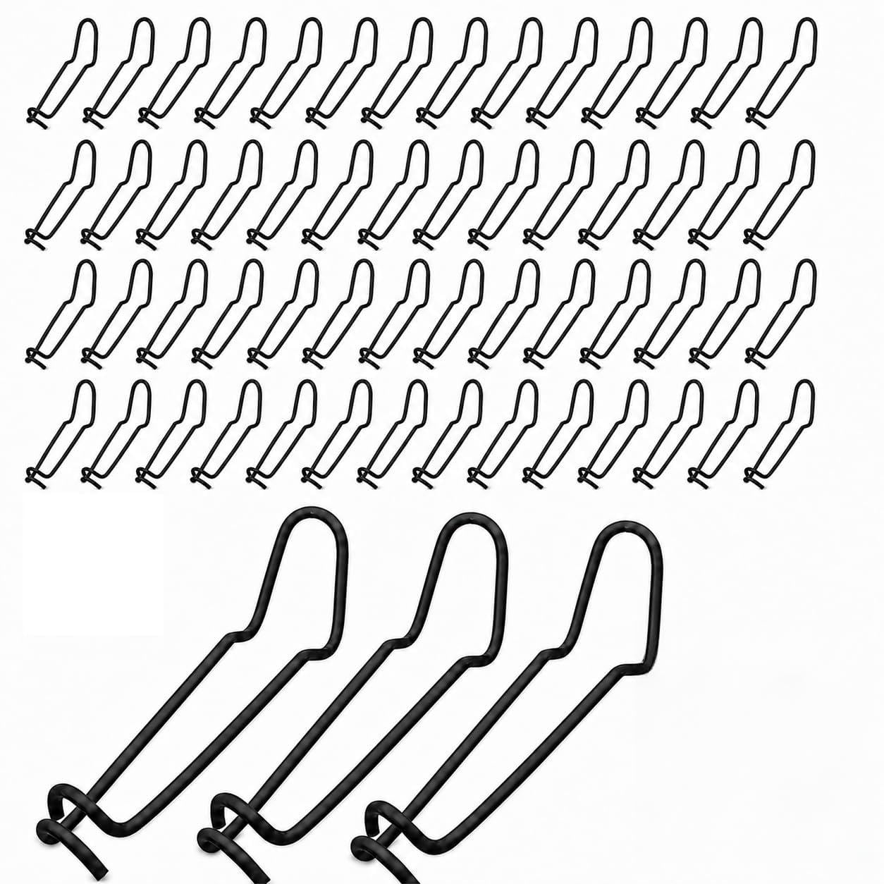 50Pcs 8mm Rust-Proof Garden Plant Clips, Stainless Steel Spring Trellis Clips for Bamboo Trellis & Metal Garden Trellis, Durable Plant Clips for Climbing Plants, Sweet Pea Support Frame & Pea Frame