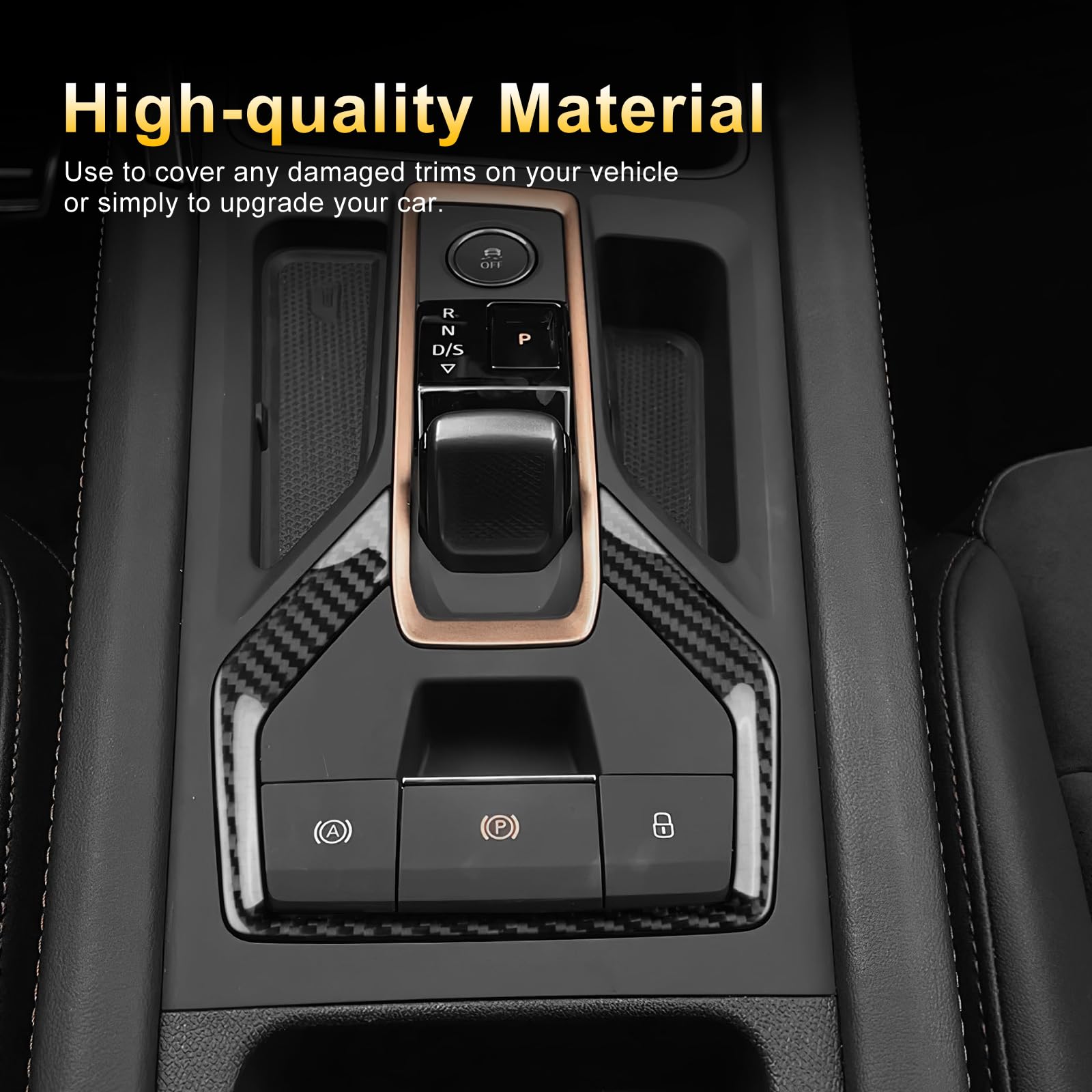 KUNGKIC Per Cupra Formentor/Cupra Leon 2025 2026 in fibra di carbonio per console centrale leva del cambio pulsanti Cornici accessori interni