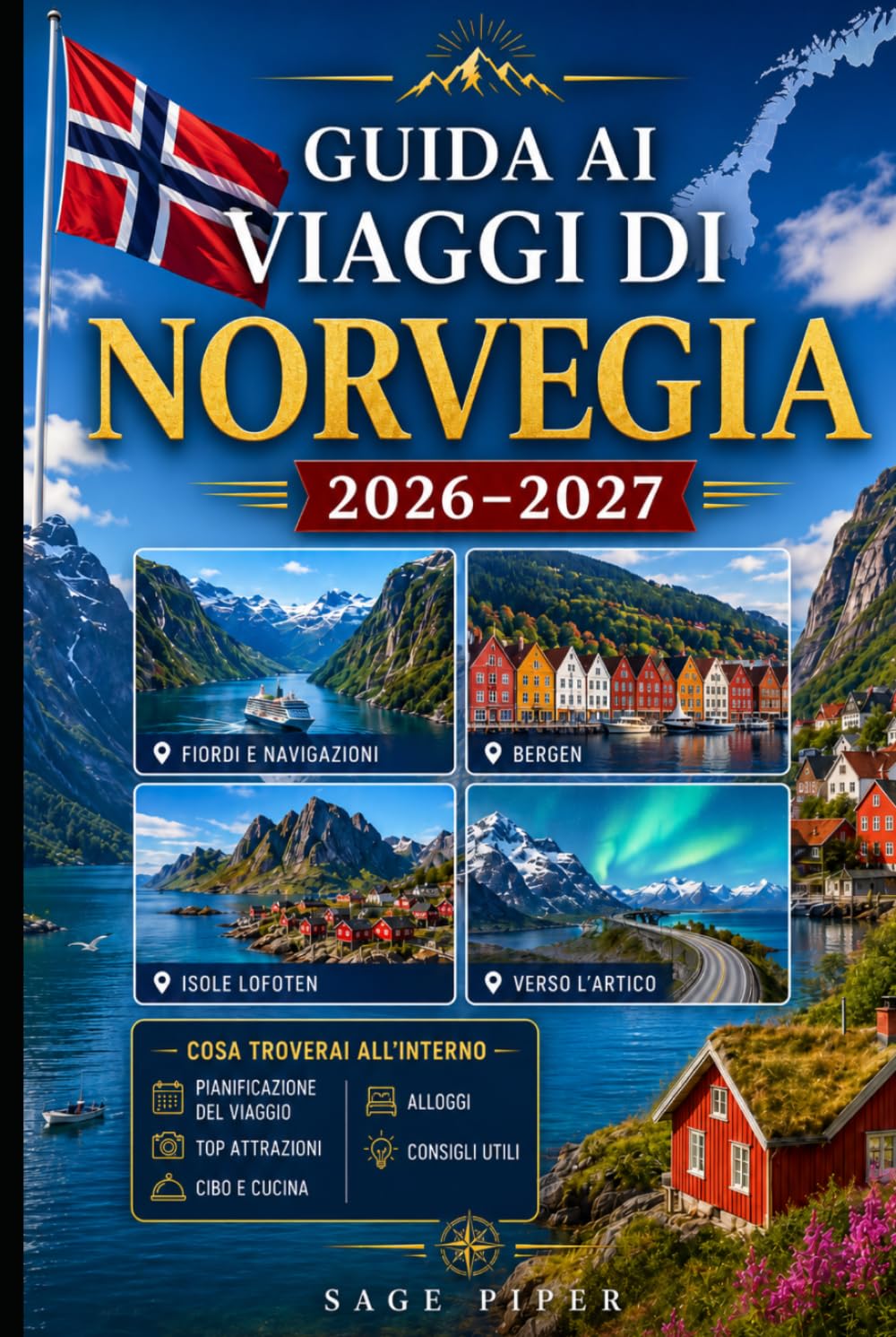Guida ai viaggi Norvegia 2026–2027: Esplora Oslo, Bergen, Tromsø, le isole Lofoten, il Geirangerfjord, il nord artico, crociere nei fiordi, cibo ... armi, coppie, famiglie e viaggiatori solitari