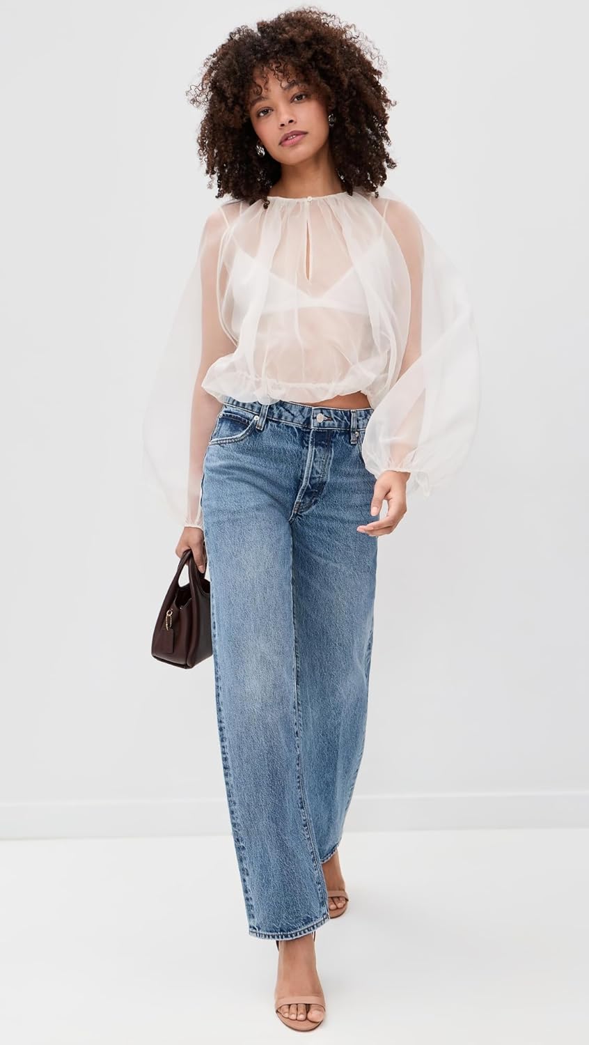 FRAME Women's The Sheer Balloon Blouse - Image 3