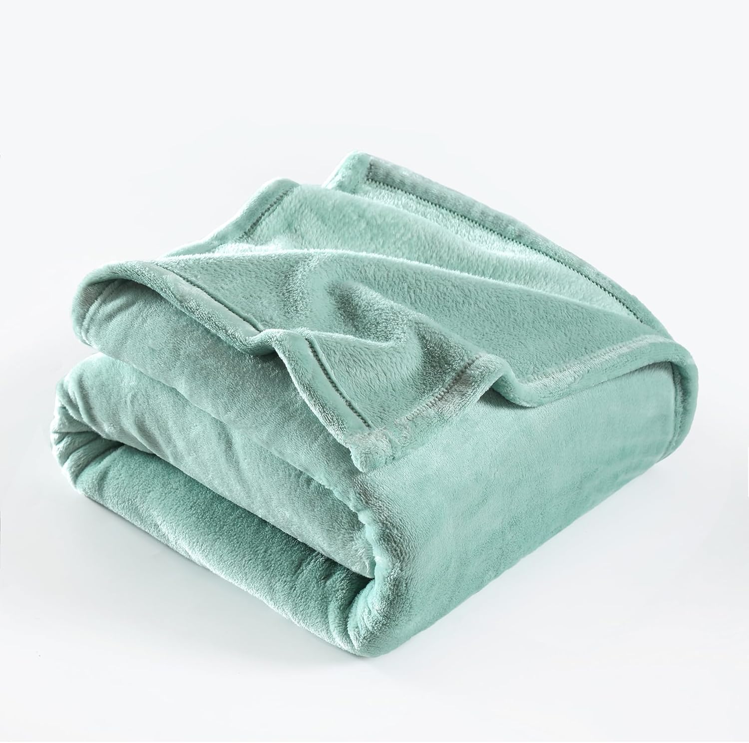 Sage Green Fleece Throw Blanket Twin Size, Soft Warm Fuzzy Cozy Blankets for Bed Couch, Plush Microfiber Flannel Blanket Suitable for All Seasons, Women Men Gift, 60x80 Inches - Image 7