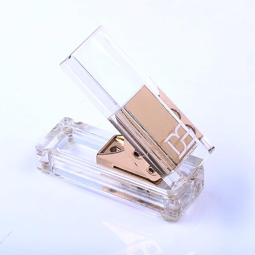 Miniatura 6 de DS DRAYMOND STORY - Perforadora acrílica de oro rosa y removedor de grapas, serie de artículos de escritorio (ideas de regalos de boda para