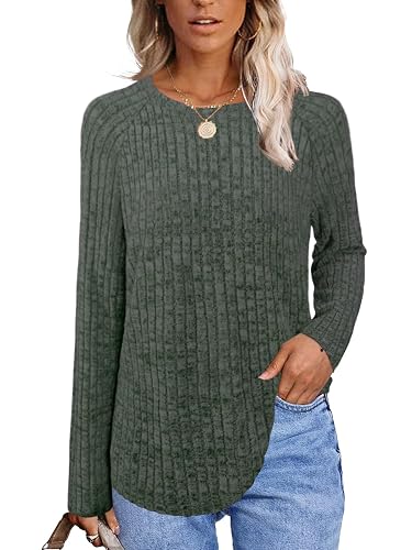 MixShe Womens Sweaters 2025 Fall Fashion Crewneck Tunic Tops S-XXL