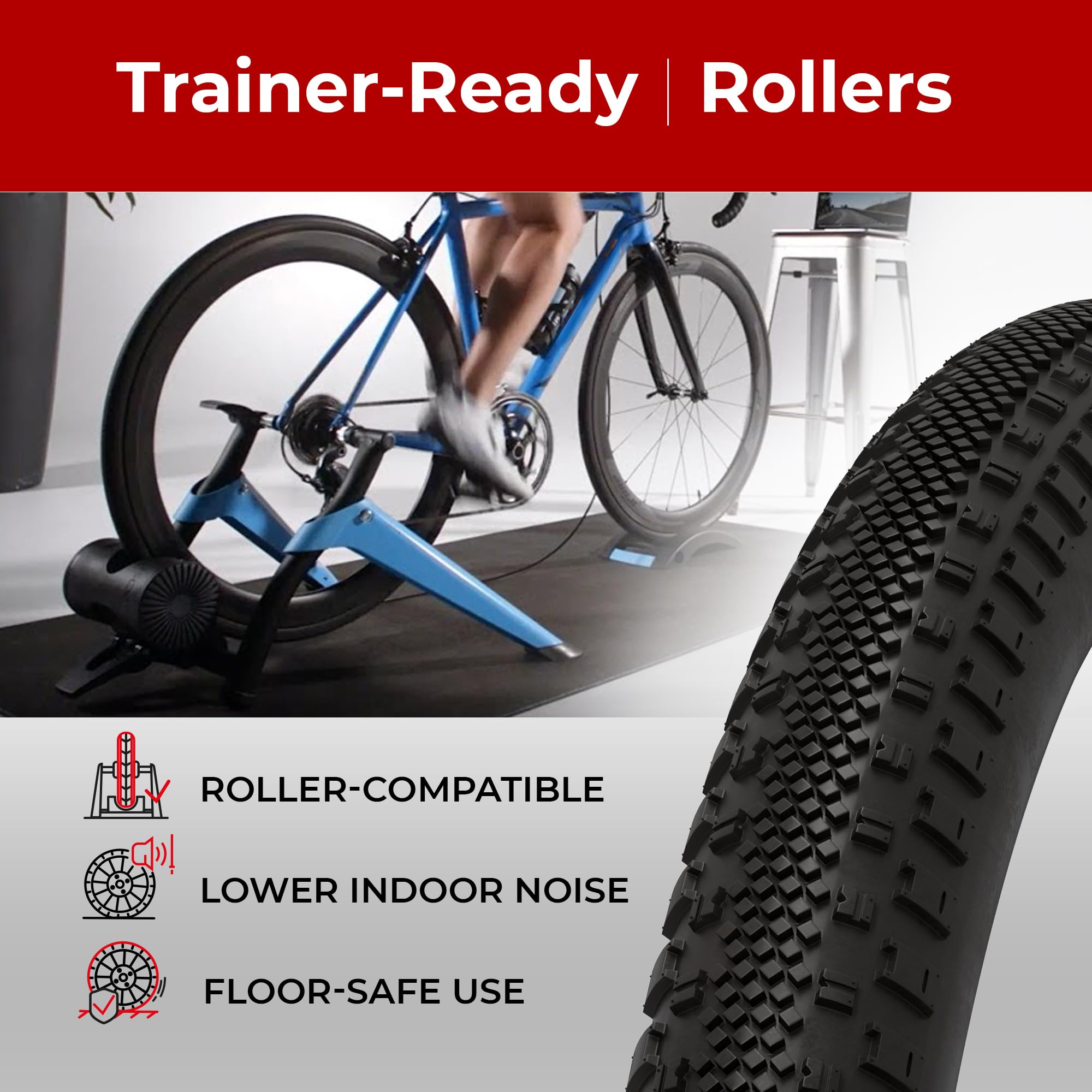 Fincci Gravel Copertoni Bici 700x38c - Set di Gomme Pieghevoli 28" con Protezione Antiforatura 1 mm e 2 Camere d'aria Schrader 40-622 - Pneumatici per Montagne & Elettrica Bici, City Bike Uomo & Donna