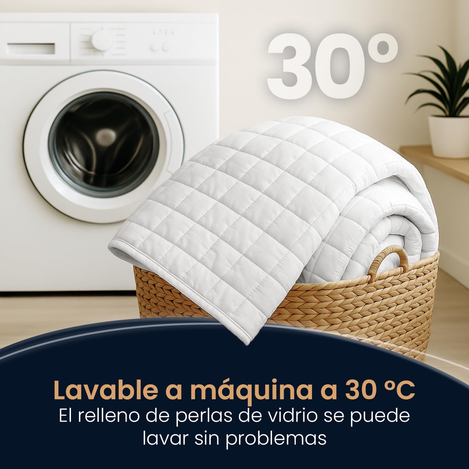 ELONEO Manta con Peso 135x200 cm con 11 kg, certificada por TÜV y Oeko-Tex, Manta Pesada para Dormir de 100% algodón