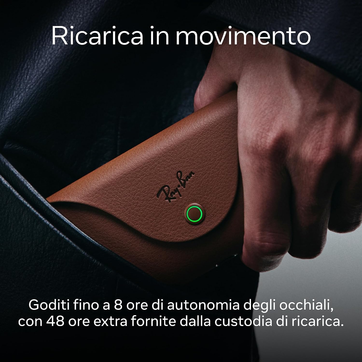 Ray-Ban Meta (Gen 2) Wayfarer Occhiali AI per Uomo, Donna — Fotocamera 12 MP, Video 3K Ultra HD, Open-Ear Audio, Meta AI — 2X Durata della Batteria — Montatura Nera Opaca, Lente Transitions Grey