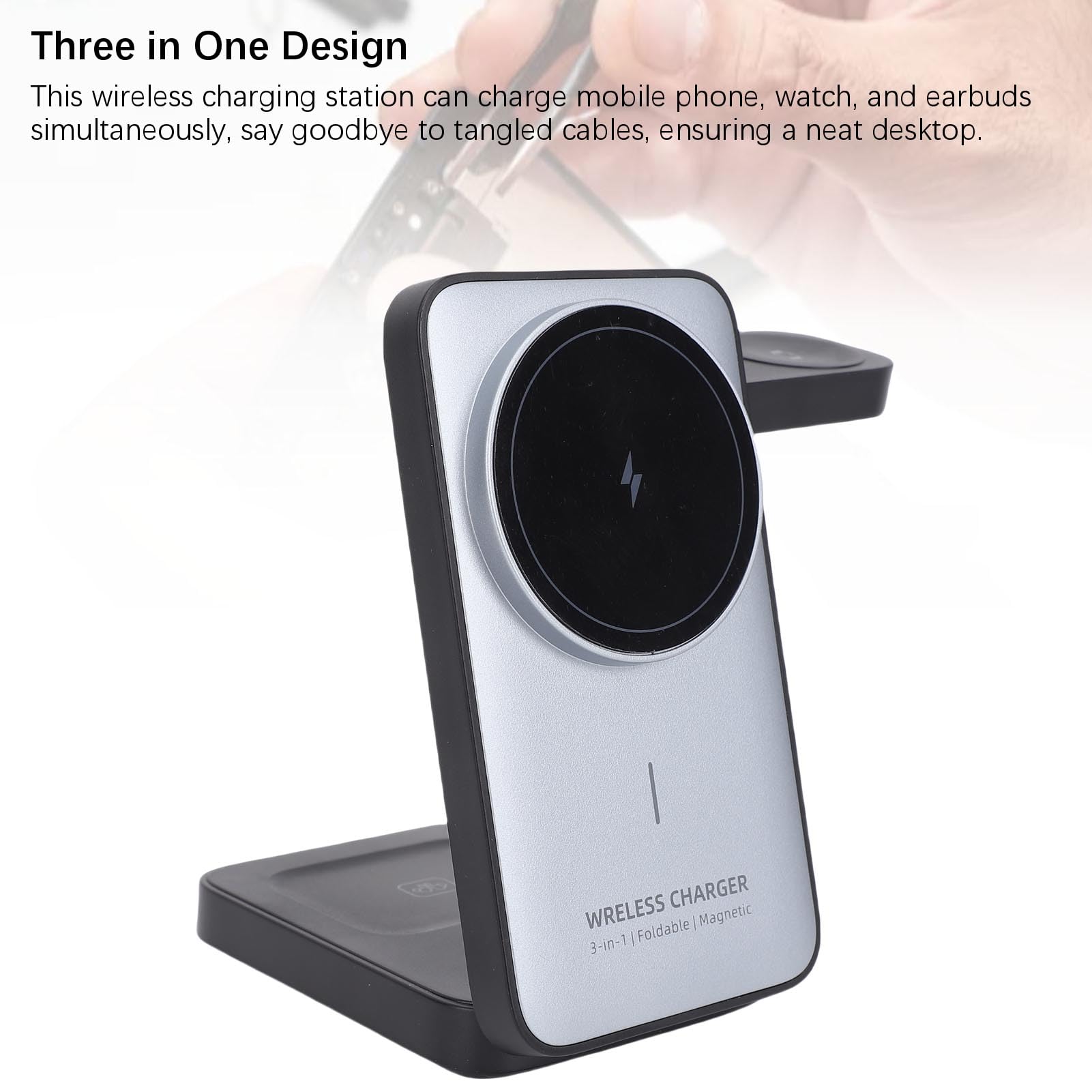 Dpofirs Caricabatterie Wireless 15W Design Pieghevole