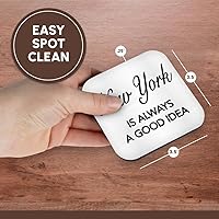 Vista 7 de 3dRose CST_163815_2 New York is Always A Good Idea - Posavasos blandos (juego de 8)