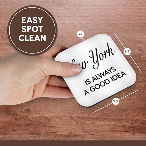 Miniatura 7 de 3dRose CST_163815_2 New York is Always A Good Idea - Posavasos blandos (juego de 8)