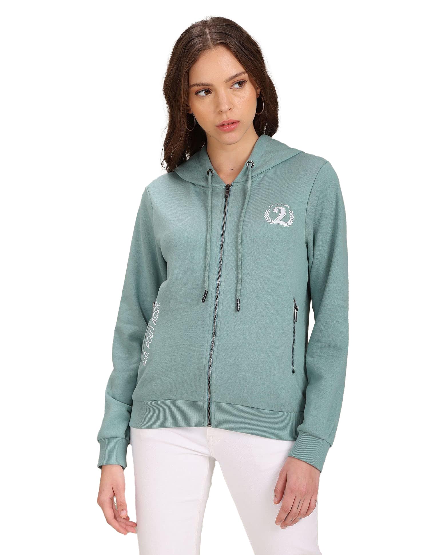 u.s. polo assn. Women's Cotton Blend Brand Print Hooded Sweatshirt-picture-11