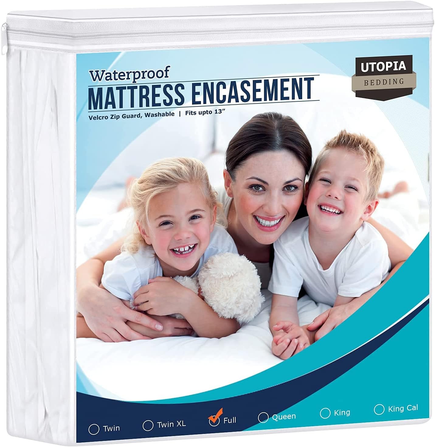 Utopia BeddingZippered Mattress Encasement Full Size (Pack of 12), 100% Waterproof, Dust Mite and Bed Bug Proof Mattress Protector, Absorbent 6-Sided Mattress Cover