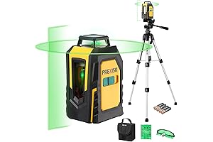 PREXISO 360° Self-Leveling Cross Line Laser Level with Tripod Stand