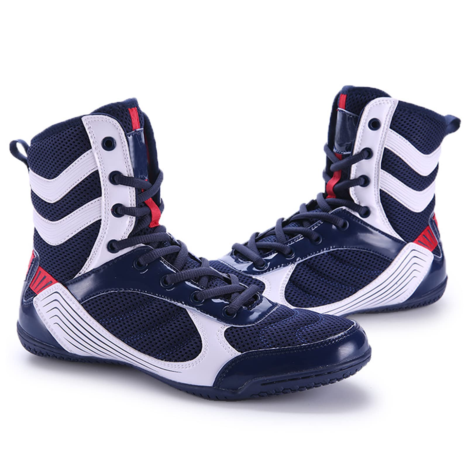 LZQpearl Stivali da Boxe, Scarpe Wrestling Superiori, Uomo Donna Scarpe da Ginnastica, Scarpe da Ginnastica per da Combattimento L'allenamento MMA Muay Thai Arti Marziali