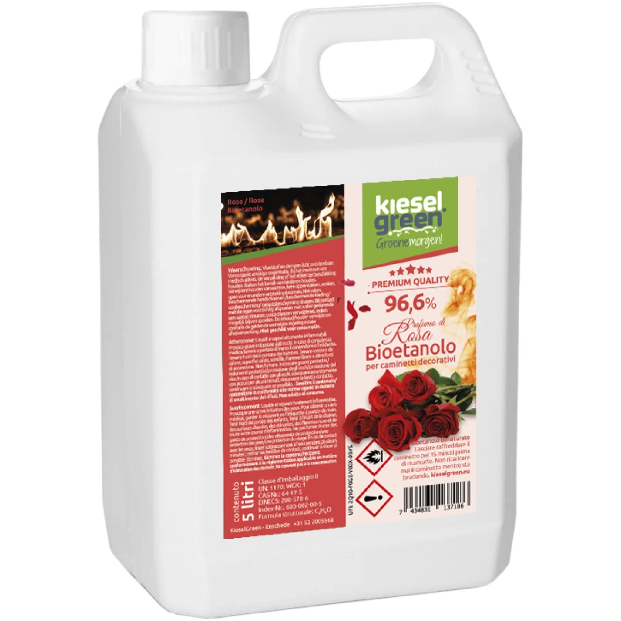 Bioetanolo Profumato 5 Litri Per Caminetti - Fragranza Per Ambiente, Adatto Per Caminetti Da Interno E Da Tavolo, Varie Essenze Disponibili - 2