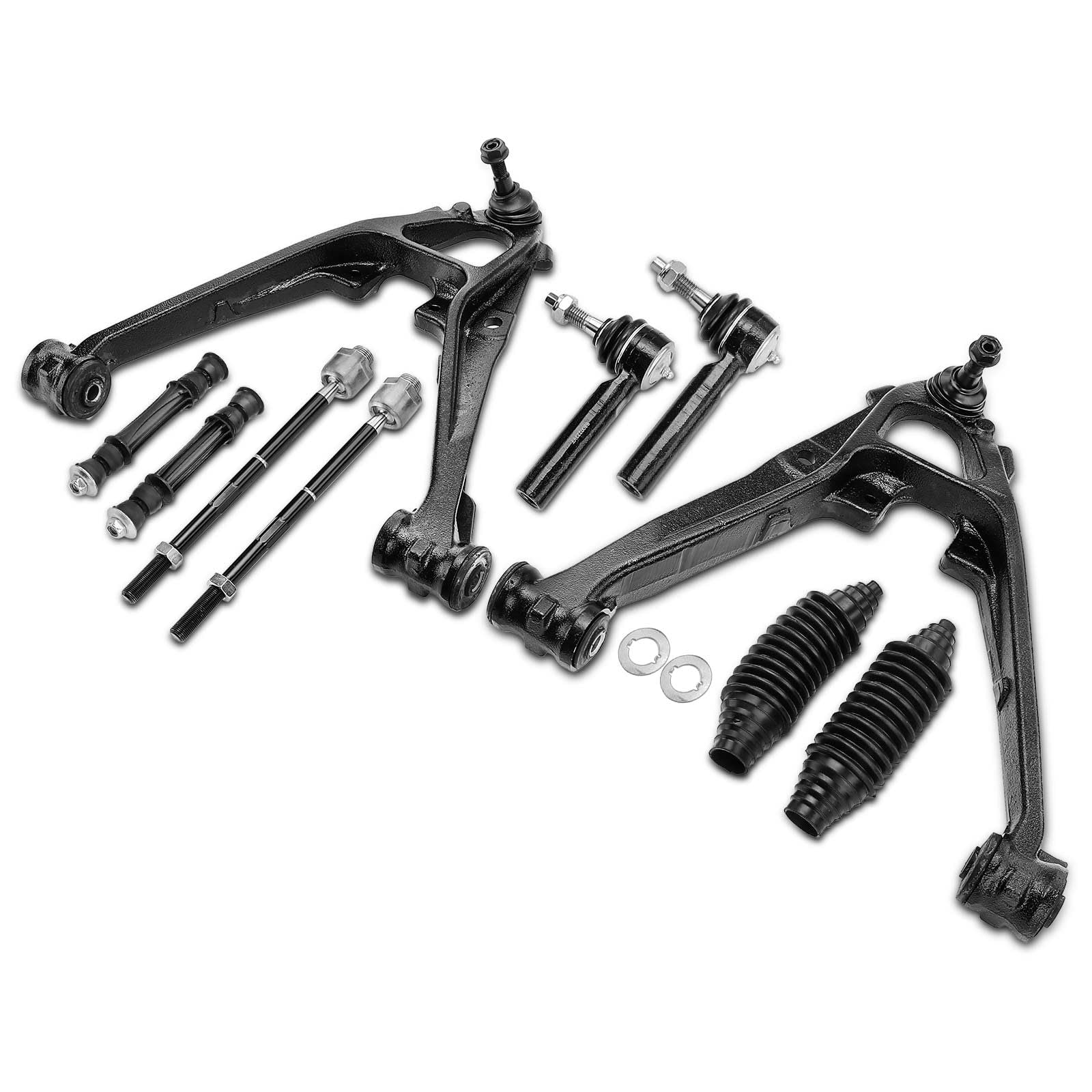 Photo 1 of A-Premium Set of 10, Lower Control Arm, Sway Bar Link, Inner & Outer Tie Rod End, Compatible with Chevy & GMC & Cadillac - 2007-2014 - Silverado, Sierra, Tahoe, Yukon, Suburban, Avalanche, Escalade