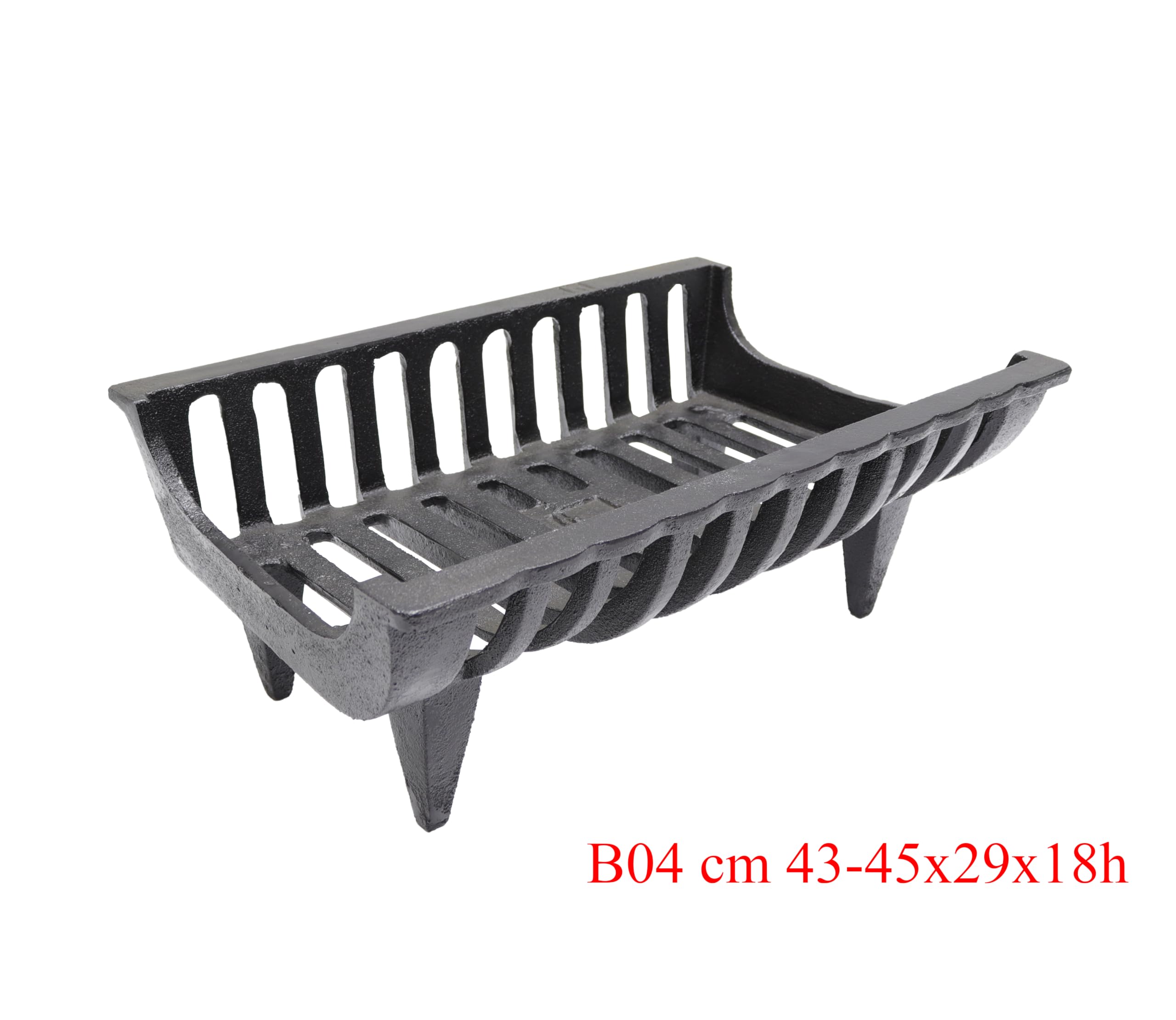 Fonderia Bongiovanni Quemador de leña de Interior, Soporte para leña, brasero, de Hierro Fundido, Modelo B04, para Chimenea y Estufa
