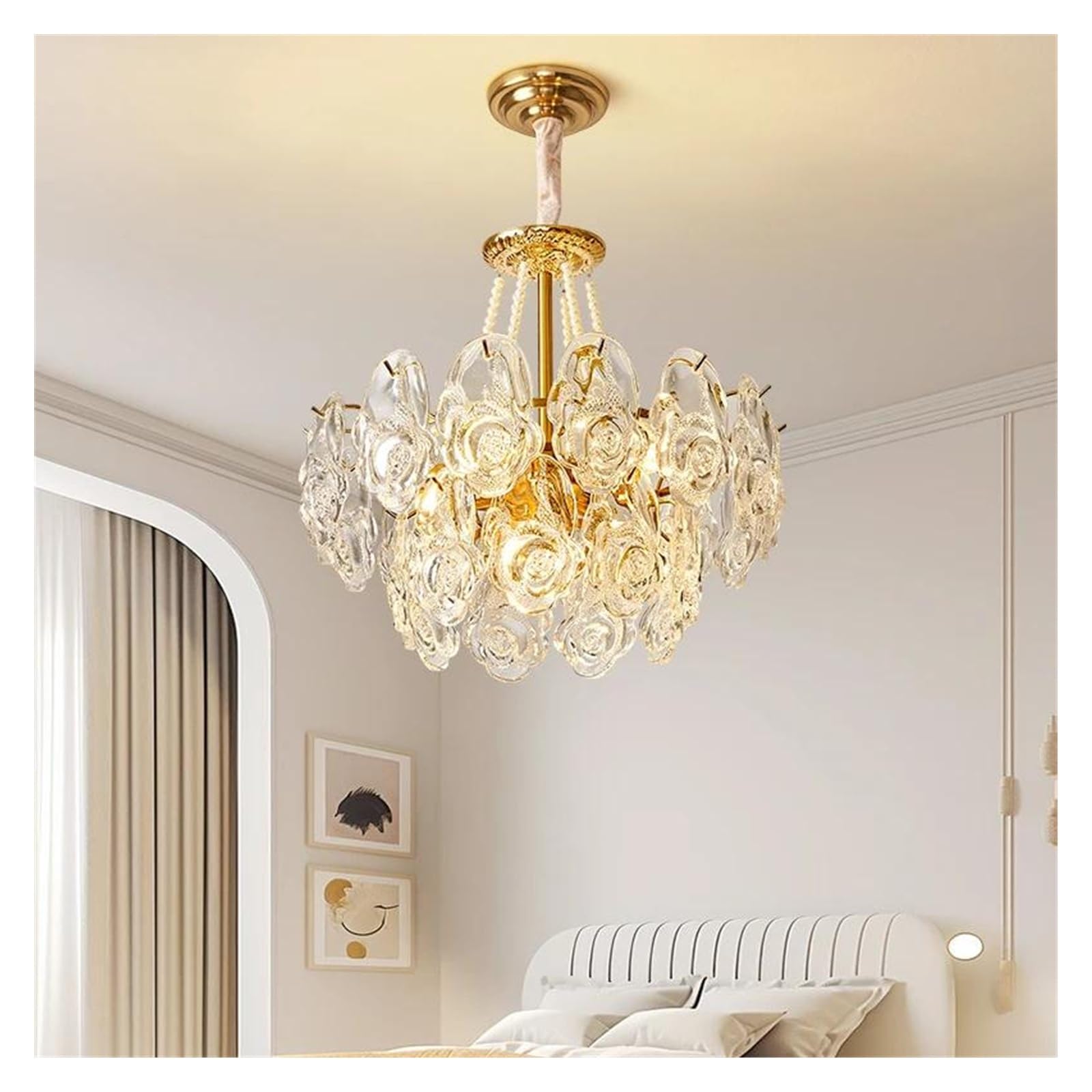 Lustre suspendu en cristal pour une ambiance de restaurant chaleureuse